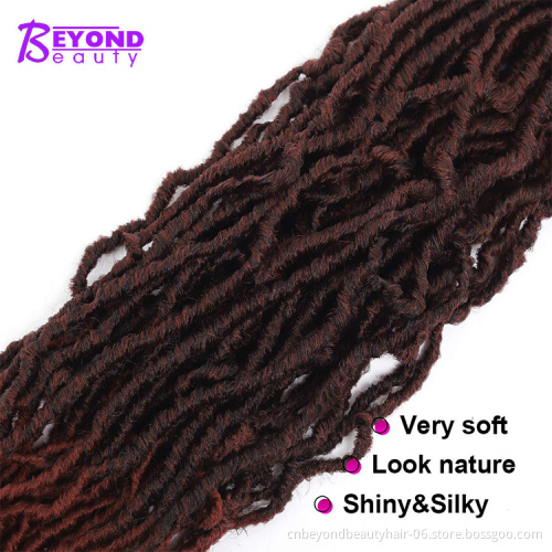 18 inch  Crochet Hair Goddess Faux Locs Crochet Hair Pre Looped Curly Wavy Dreads Crochet Twist Braiding Hair Extensions
